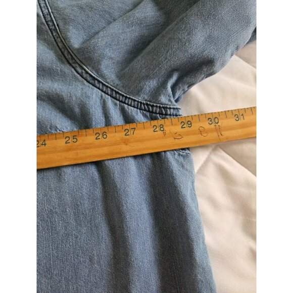 Bit & Bridle Denim Button-Up Western Shirt With Pearl Buttons Pockets  Size 3XL - Picture 4 of 6